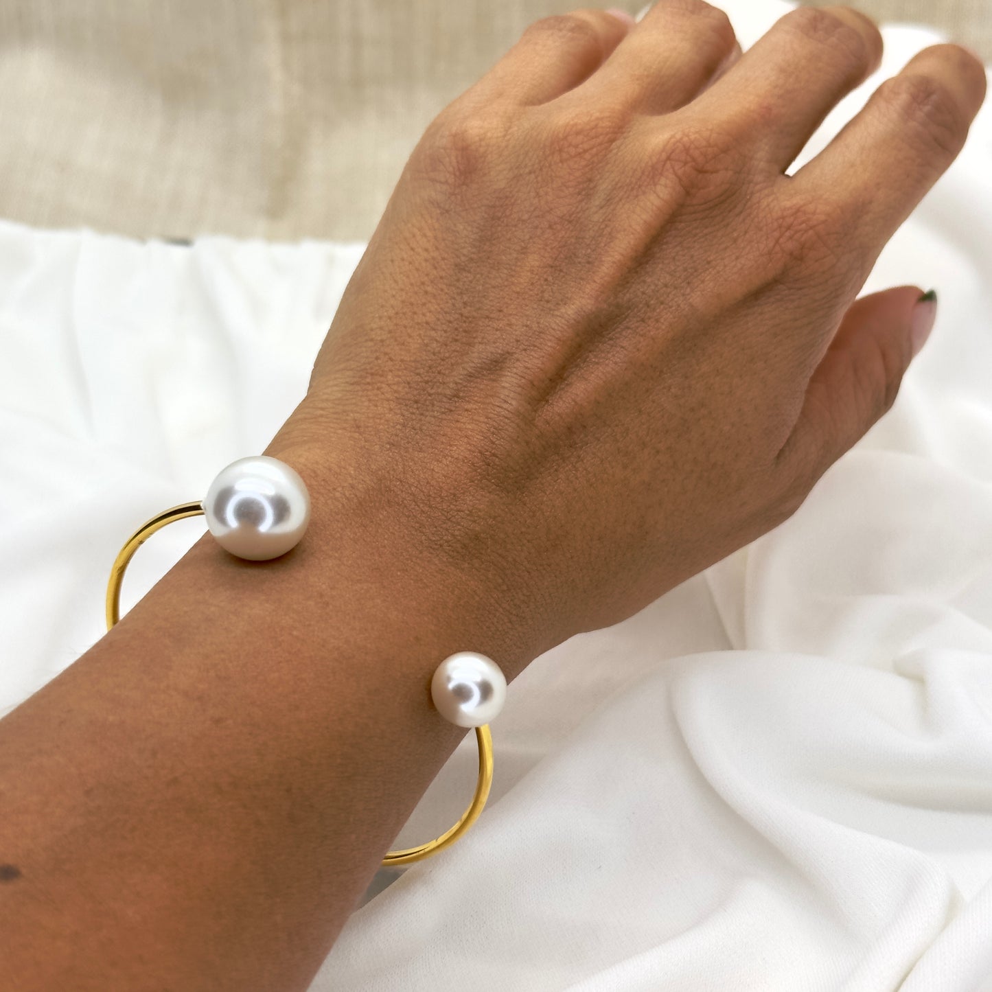 Pearl Bangle Bracelet