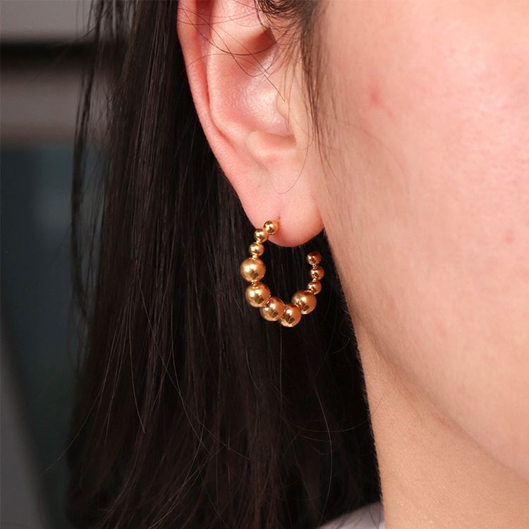 18k gold plated urban hoop earrings