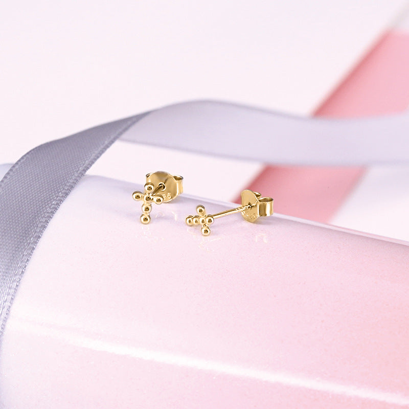 Tiny Cross Stud Earrings