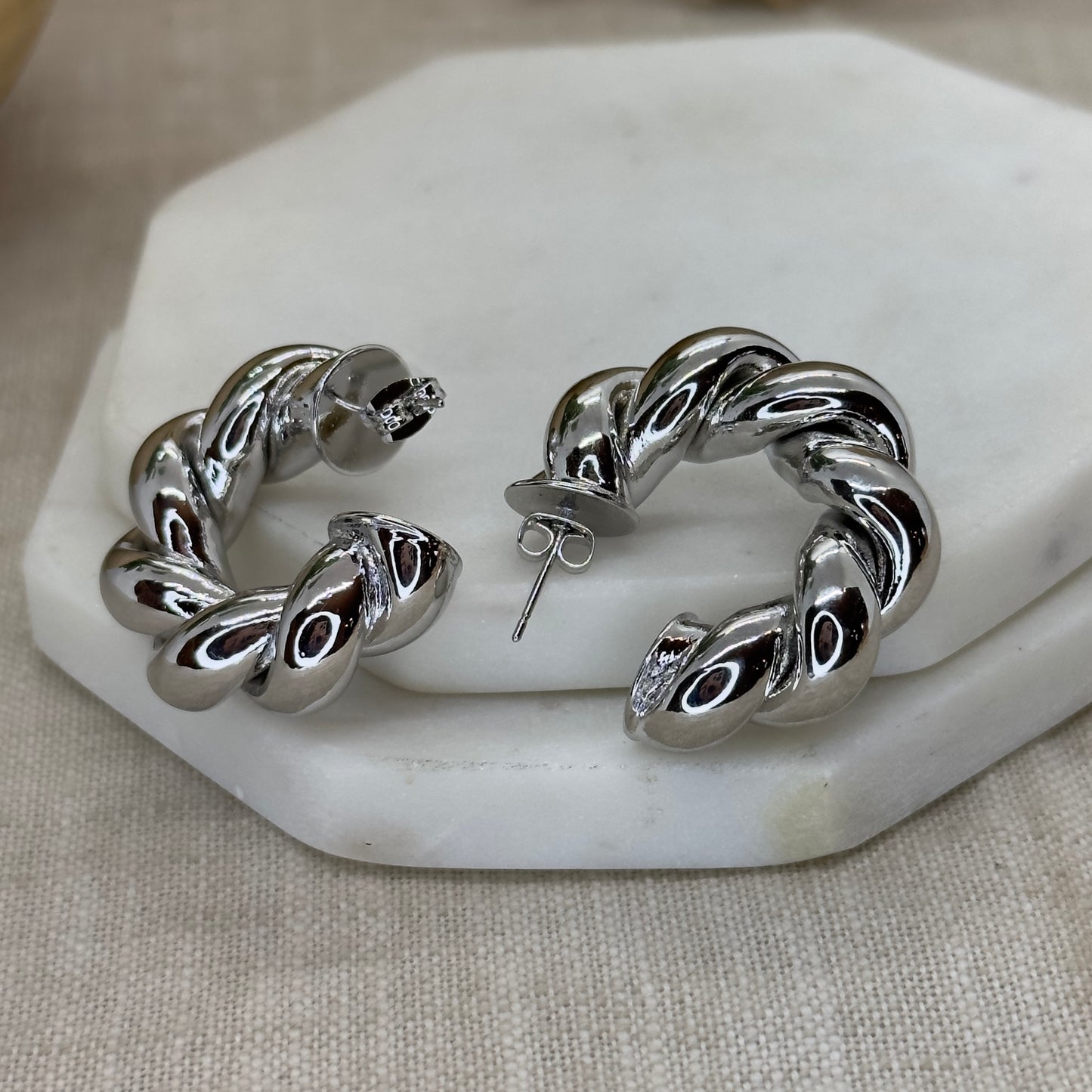 Chunky Twisted Hoop Earring