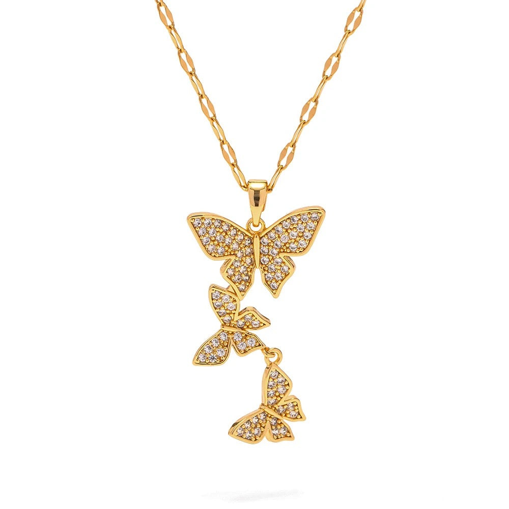 Arrows Butterflies Necklace