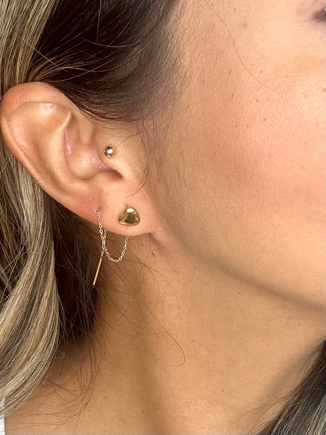 Smooth in Love Threader Earrings