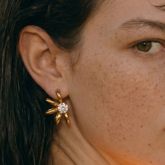 Half Petal Earrings