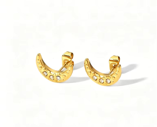 Moon Stud Earrings