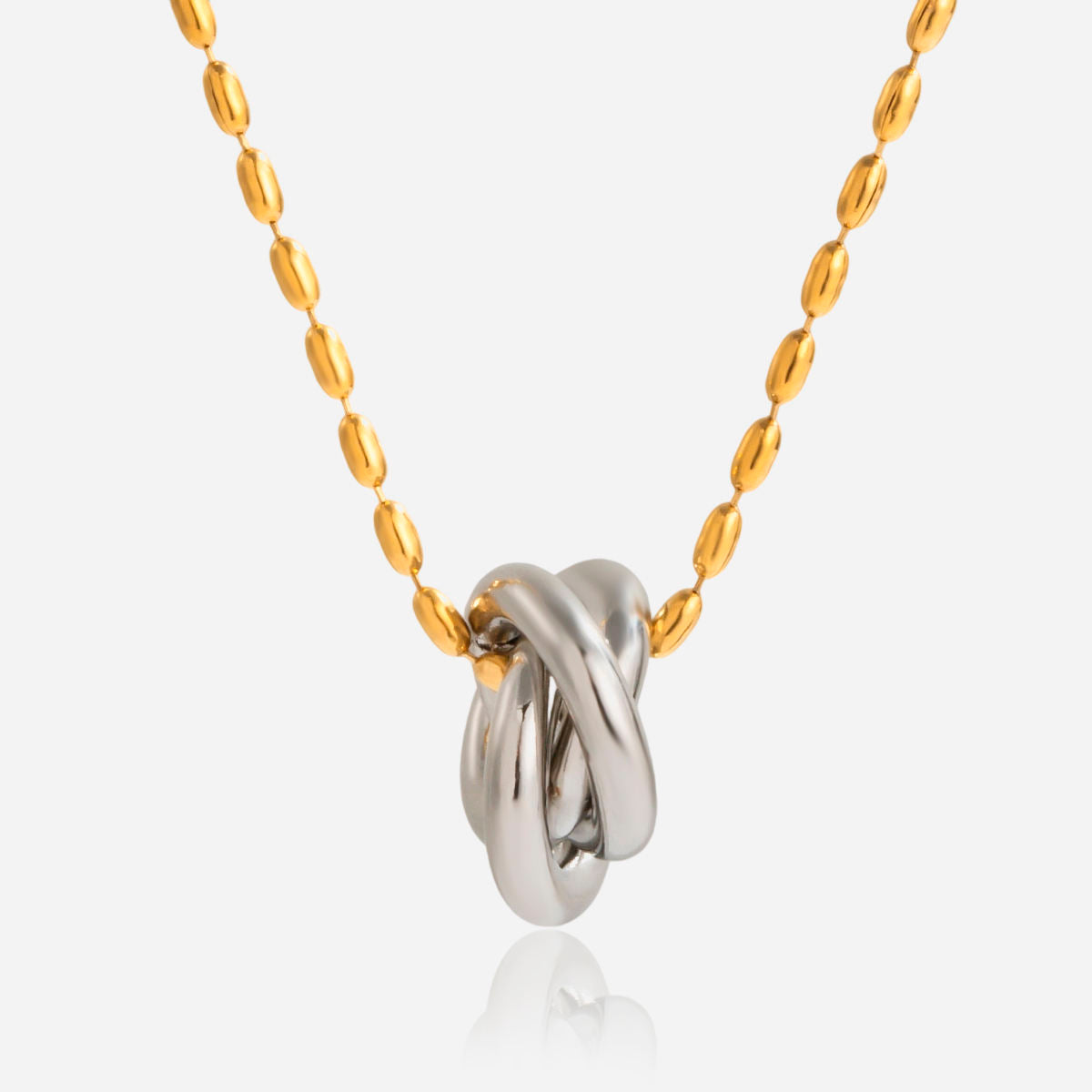 Two Tone Knot Necklace