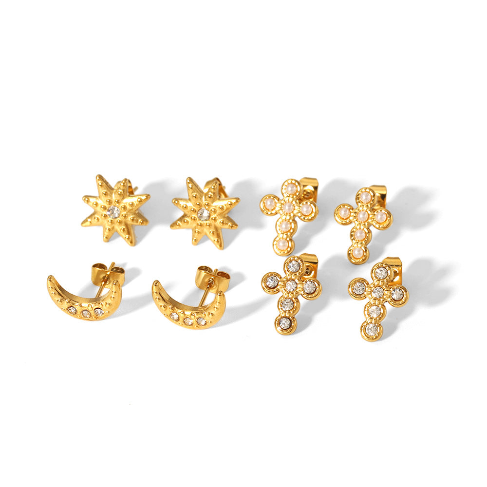 Moon Stud Earrings