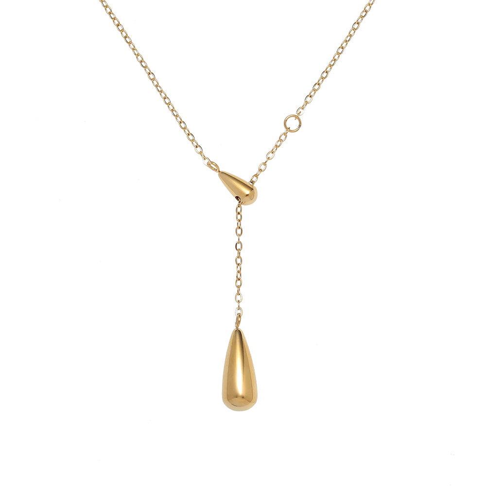 Double Drop Pendant Necklace