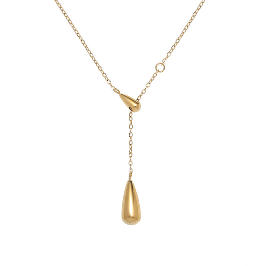 Double Drop Pendant Necklace
