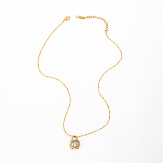 Square Lock Necklace