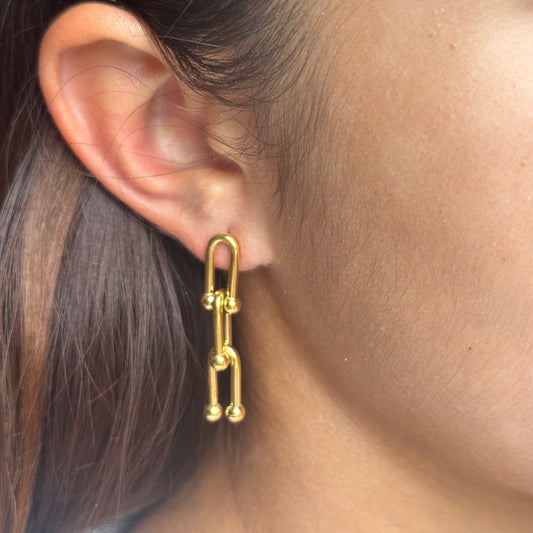 Link in Love Dangle Earrings