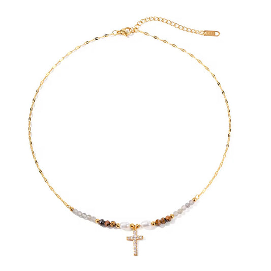 Luke 1:45 Cross Necklace