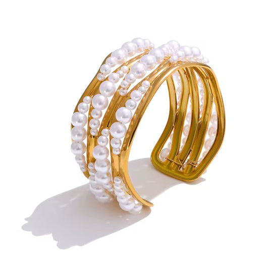 Pearl Bangle Bracelet