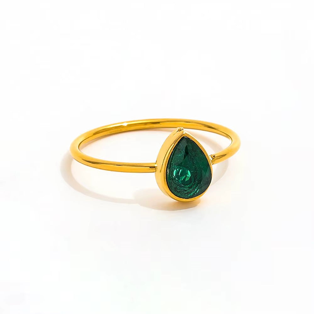 Green Zircon Ring