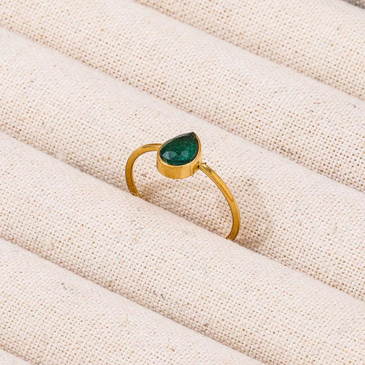 Green Zircon Ring
