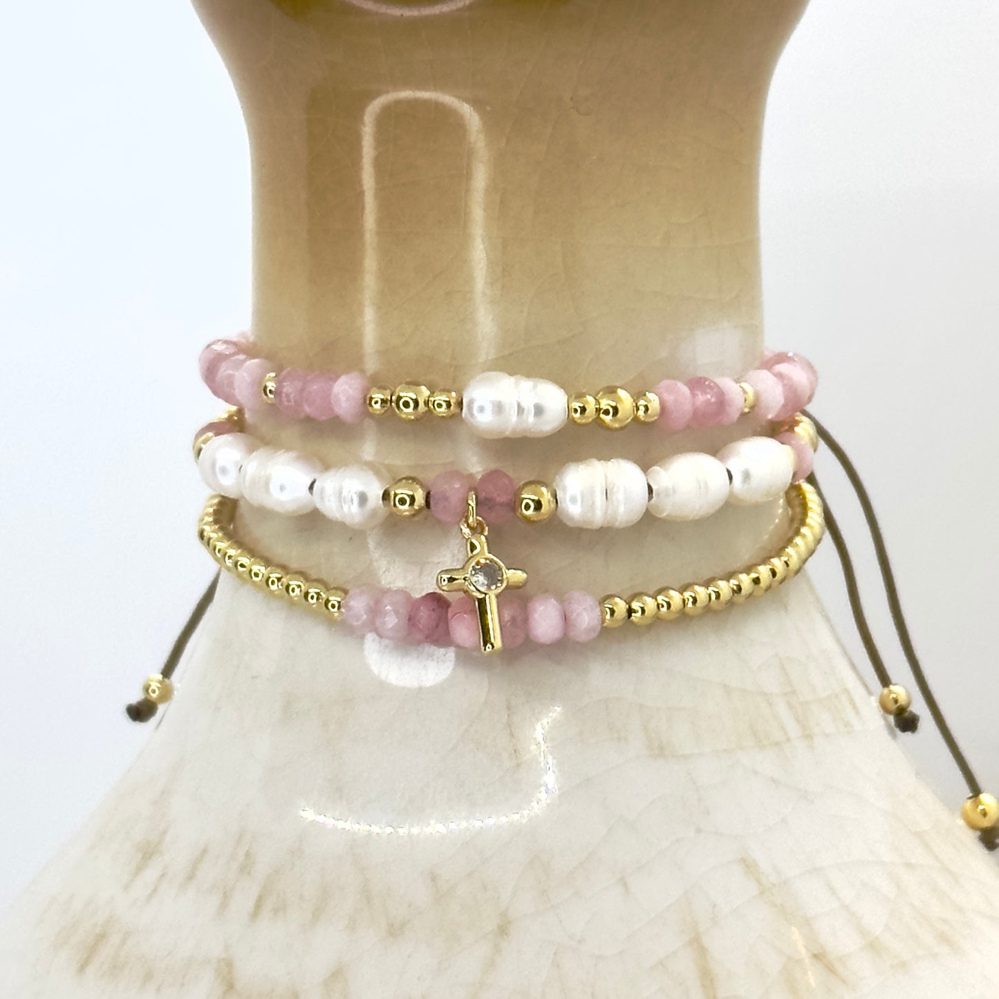 Pink Faith Bracelet Set